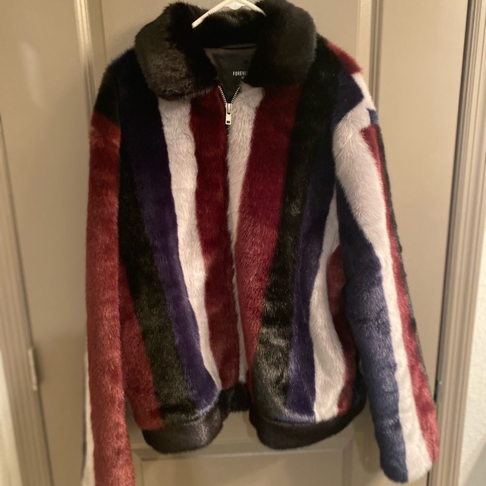 Forever 21 Men faux fur jacket